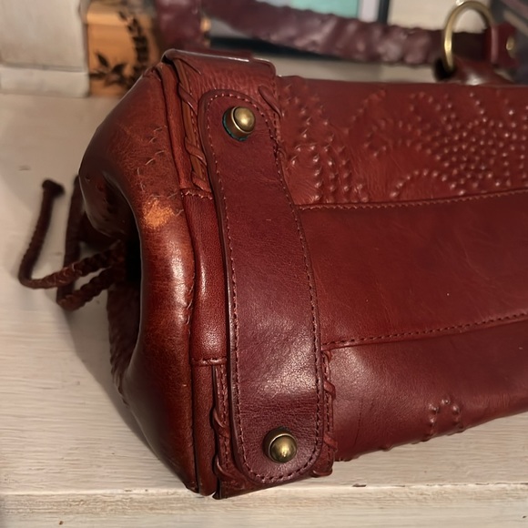 Y2K KOOBA SIENNA BROWN LEATHER WHIPSTITCH SHOULDER HAND BAG, DUST BAG, - Picture 3 of 3